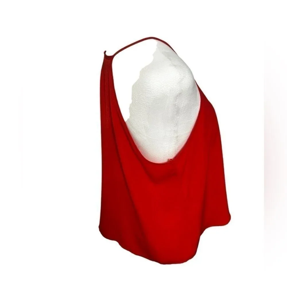 Anthropologie Paper Crane red / coral medium halter Layered Tank